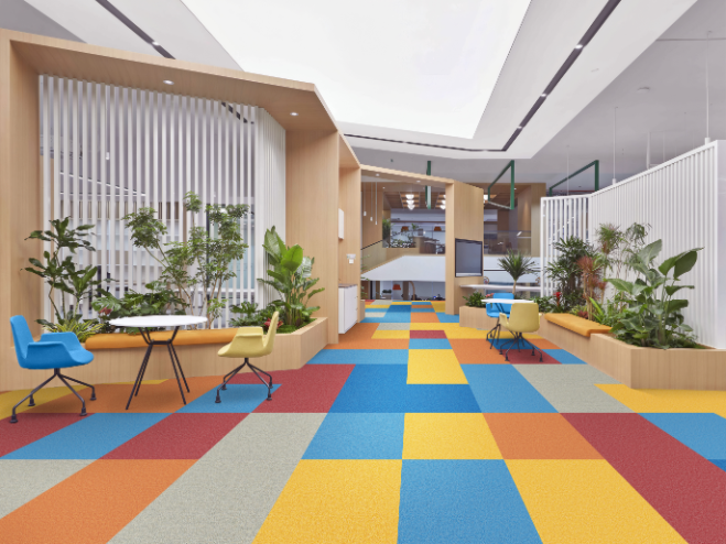 Beyond Gray: 33 Colors Redefining Office Carpet Tiles